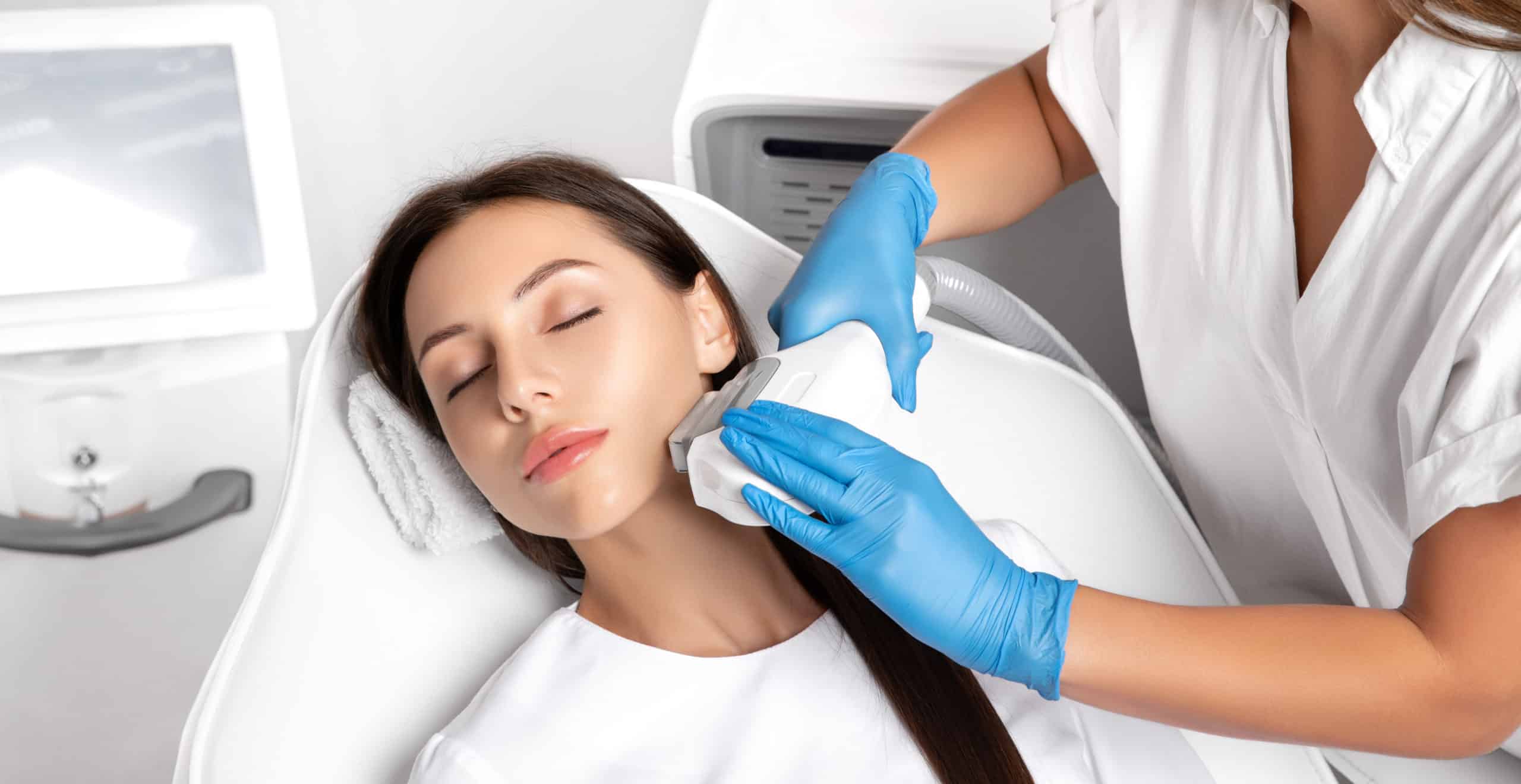 A woman getting laser hair removal treatment | Skynn MD in Holly Springs, NC