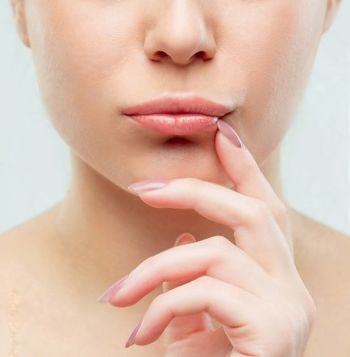 a close-up of a woman's face