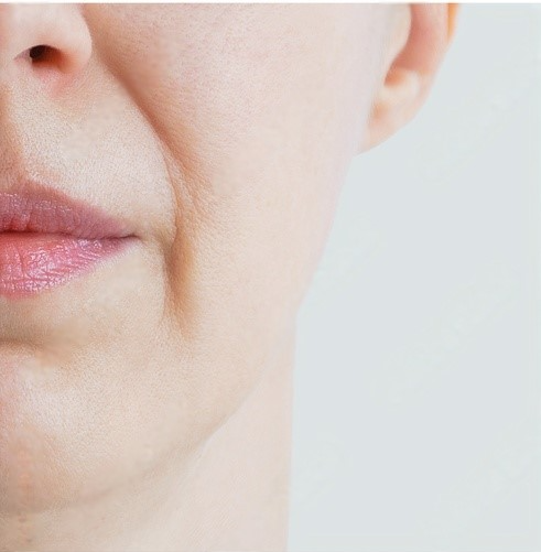 close-up of a woman's face