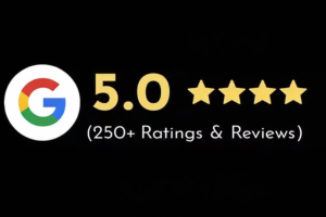 Perfect 5.0 rating badge