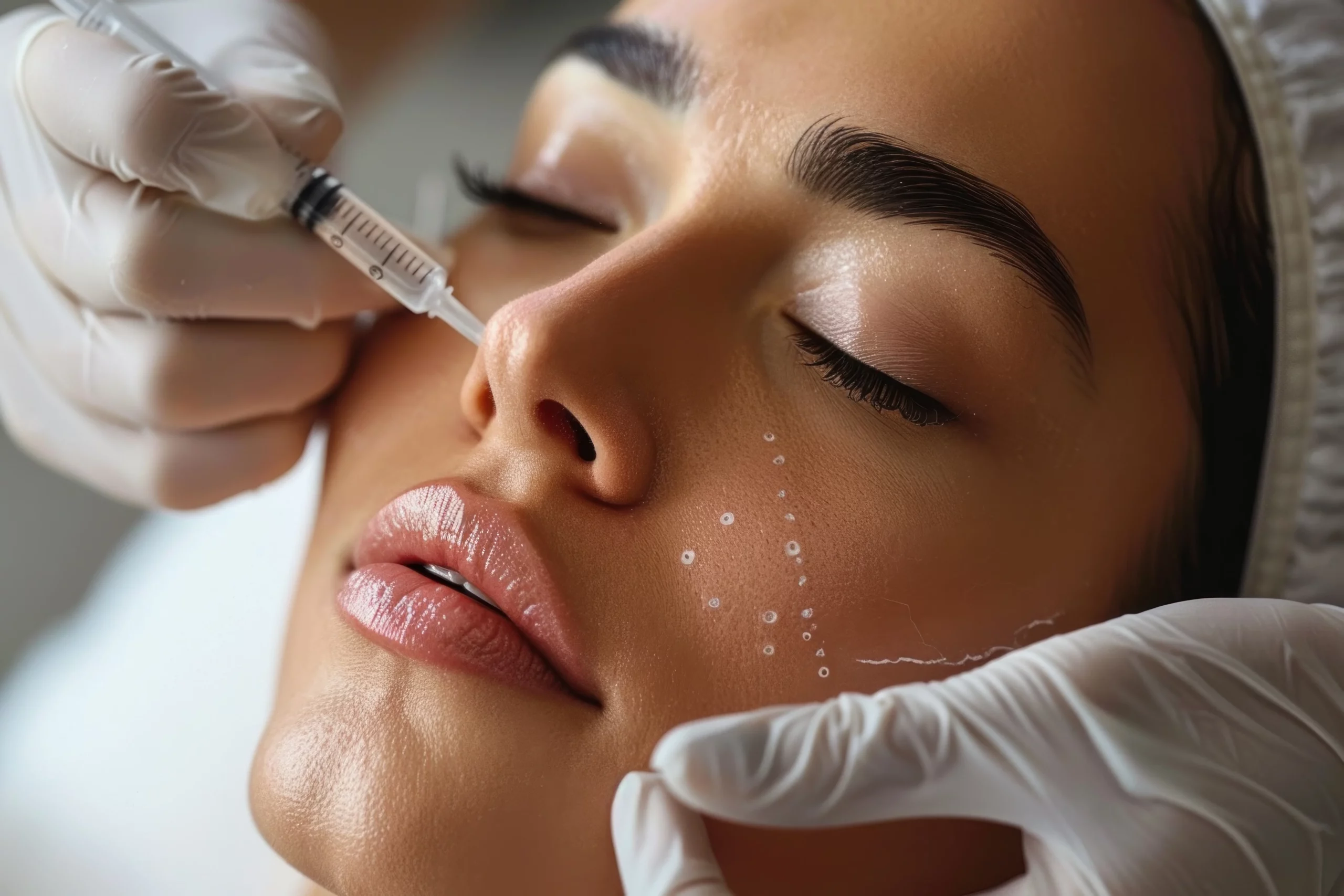 A woman getting a Botox injection improves overall skin texture and tone in Holly Springs, NC