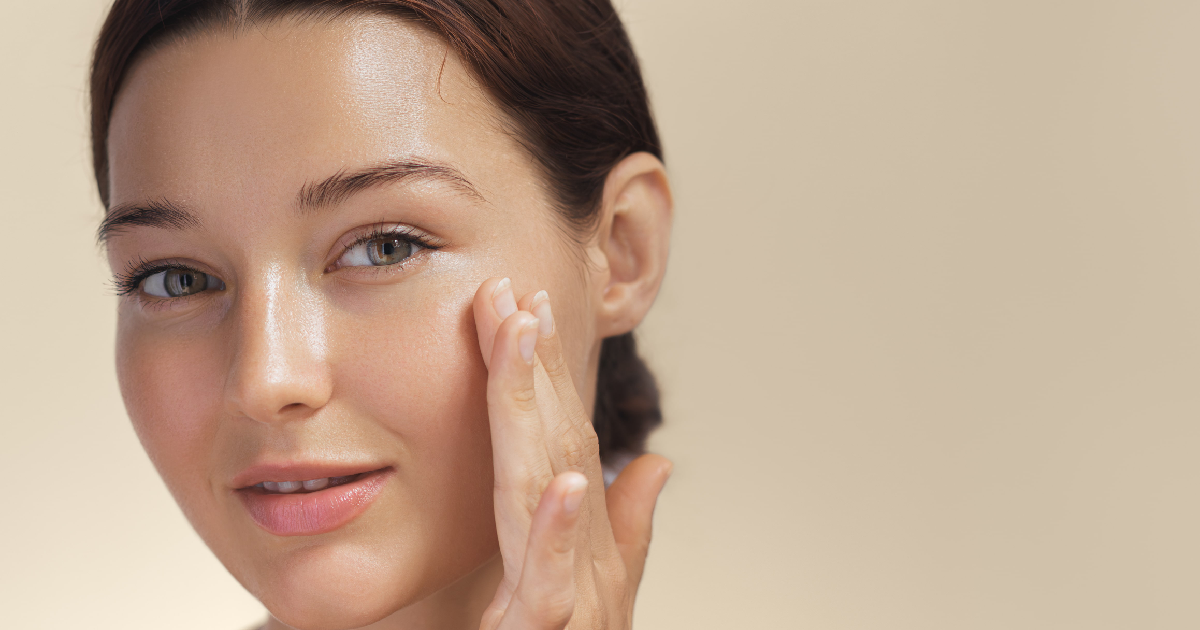 Woman with glowing, smooth skin after MesoGold treatment in Holly Springs, NC